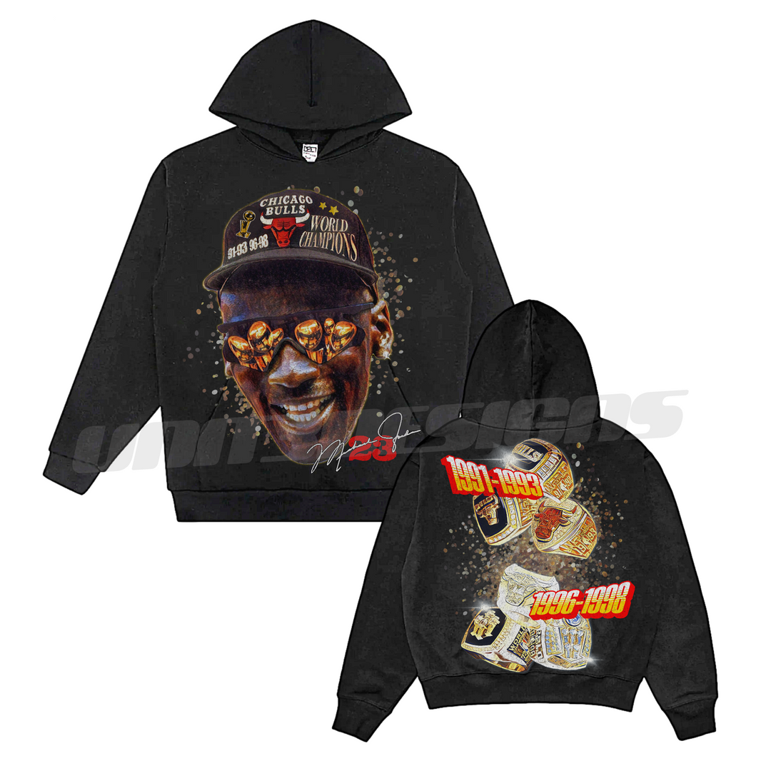 Michael Jordan 3 Peat x 2 Hoodie
