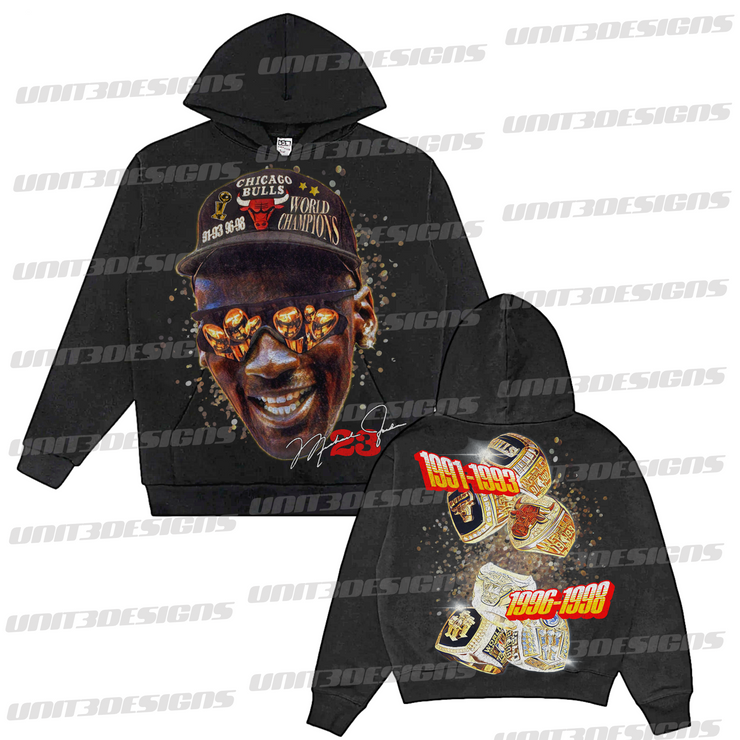 Michael Jordan 3 Peat x 2 Hoodie