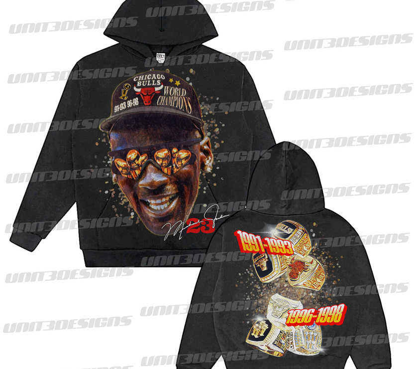 Michael Jordan 3 Peat x 2 Hoodie