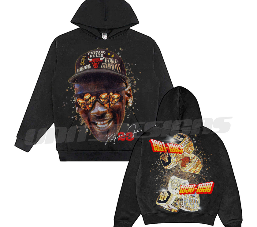 Michael Jordan 3 Peat x 2 Hoodie