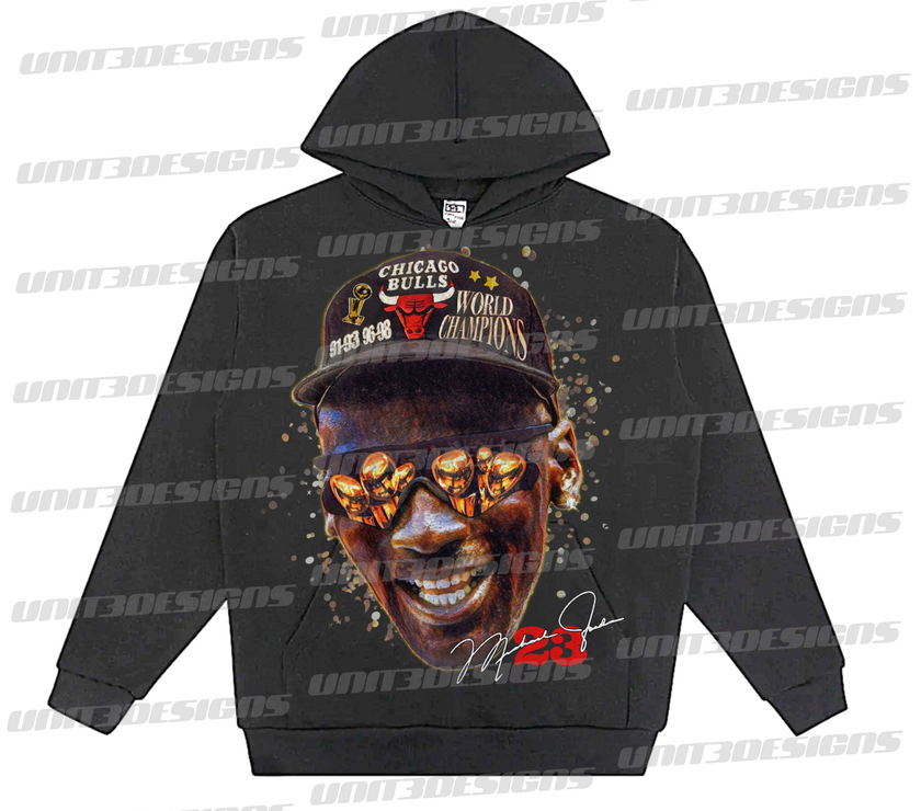 Michael Jordan 3 Peat x 2 Hoodie
