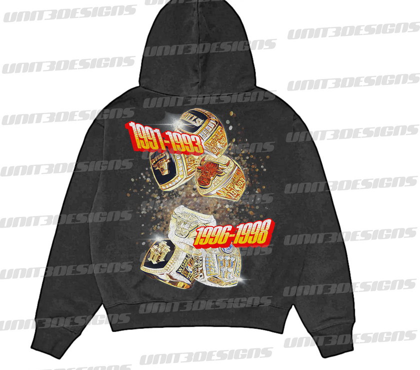 Michael Jordan 3 Peat x 2 Hoodie